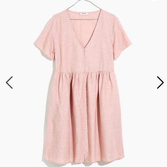 Madewell Dresses & Skirts - Madewell Linen-Blend Alexandra Button-Front Mini Dress